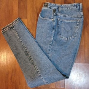 New Vintage Lightwash Versace Tapered-leg Jeans | Size 27